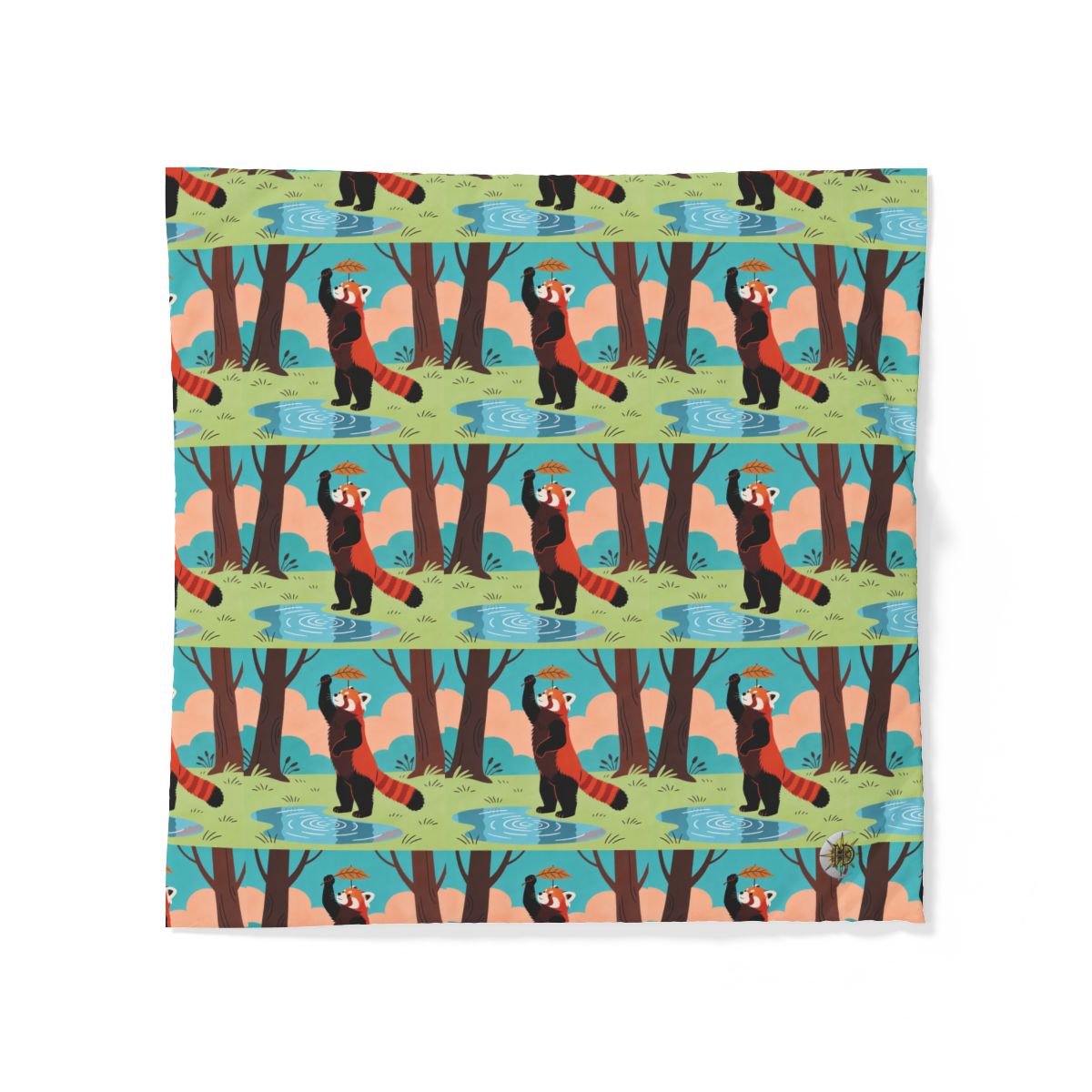 HD Leafplay Red Panda 100% Cotton Duvet Cover — additional view