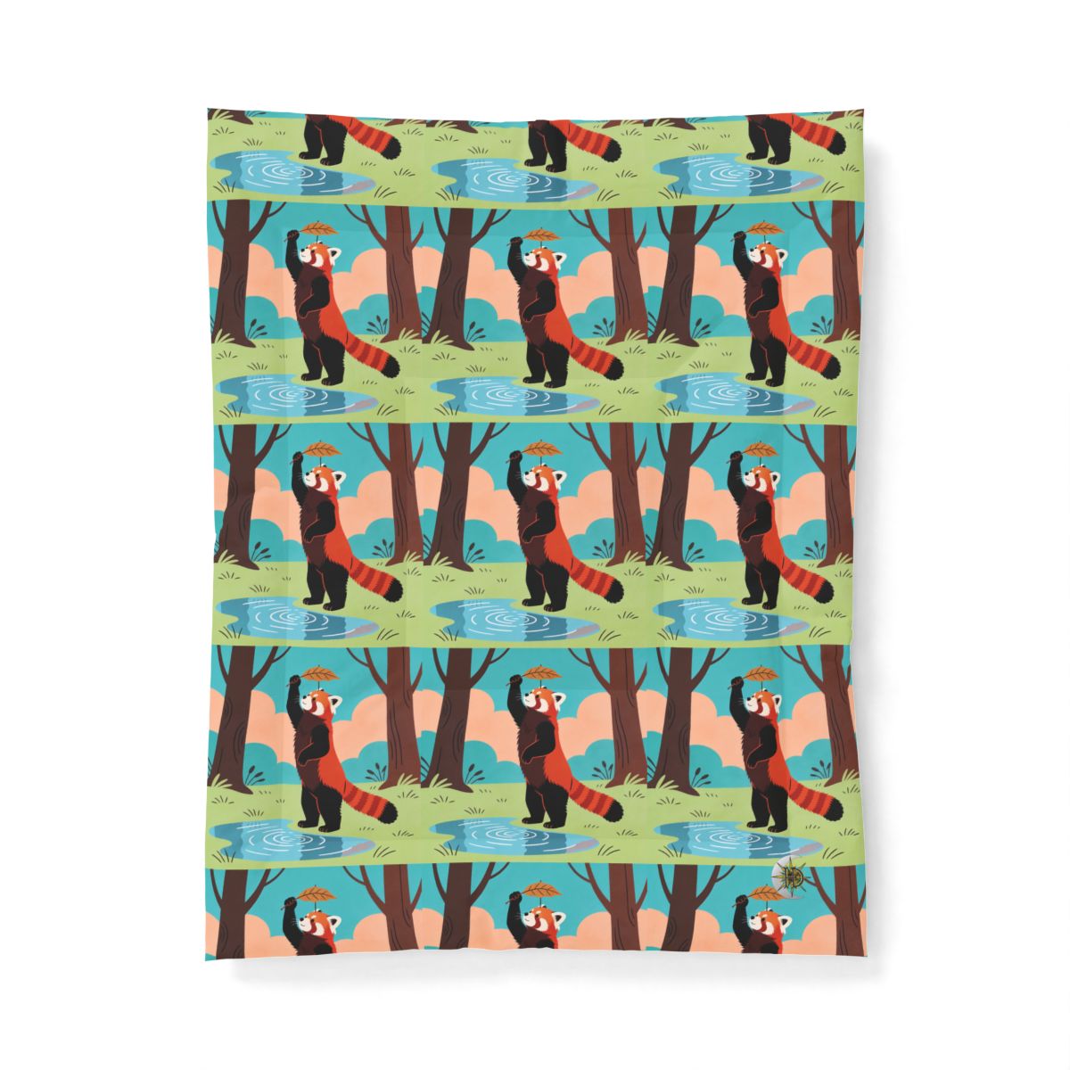 HD Leafplay Red Panda Cotton-Shell Comforter — additional view