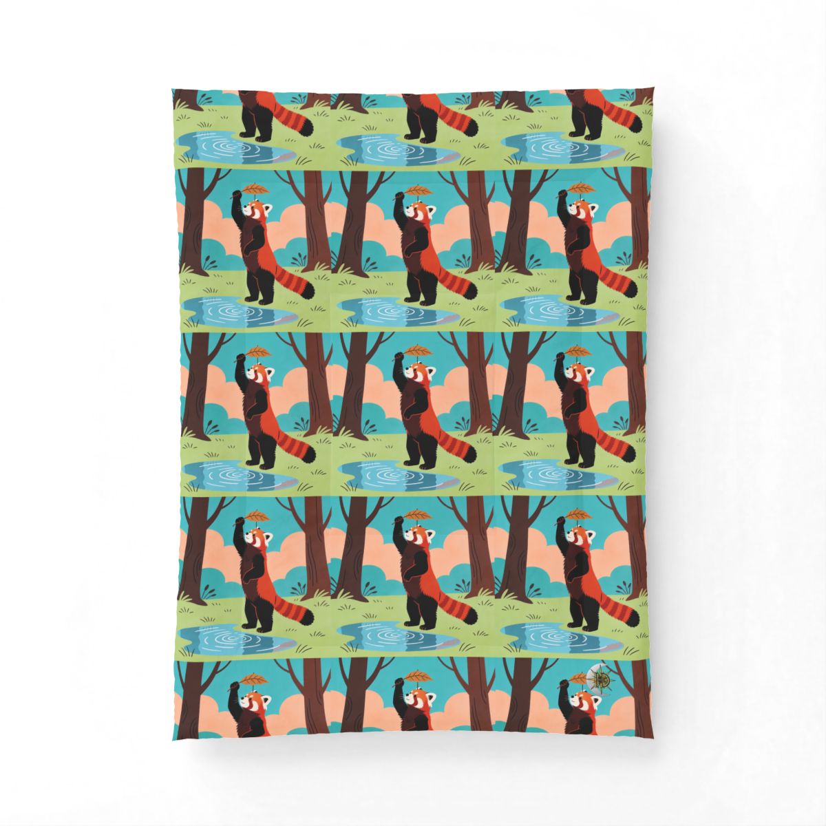 HD Leafplay Red Panda Cotton-Shell Comforter — additional view