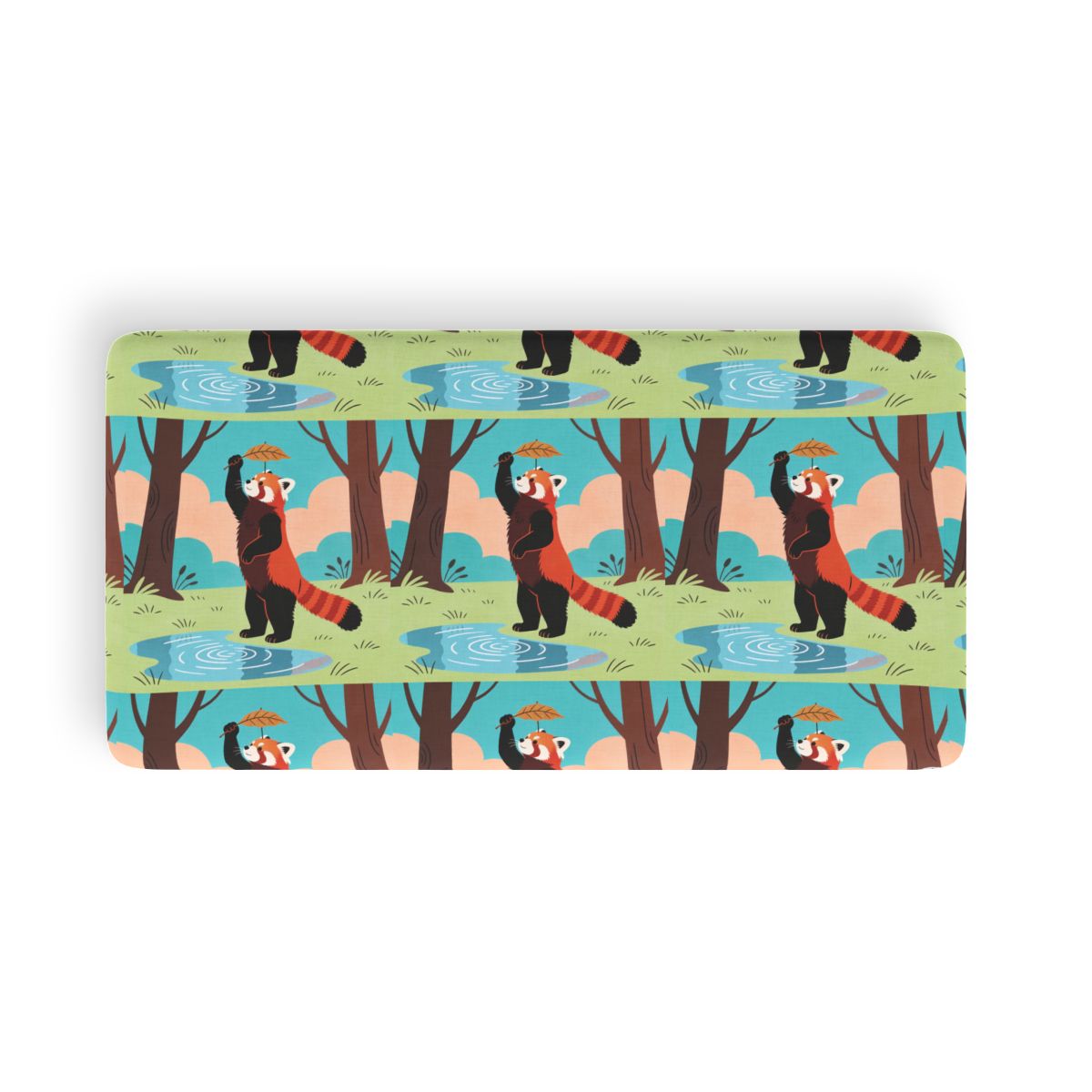HD Leafplay Red Panda Twin Jersey Fitted Sheet