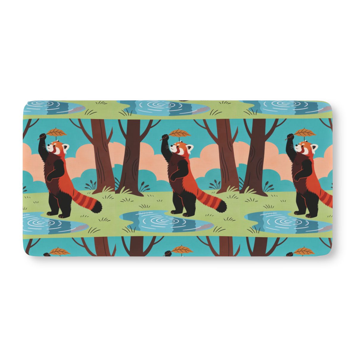 HD Leafplay Red Panda Fitted Crib Sheet — additional view