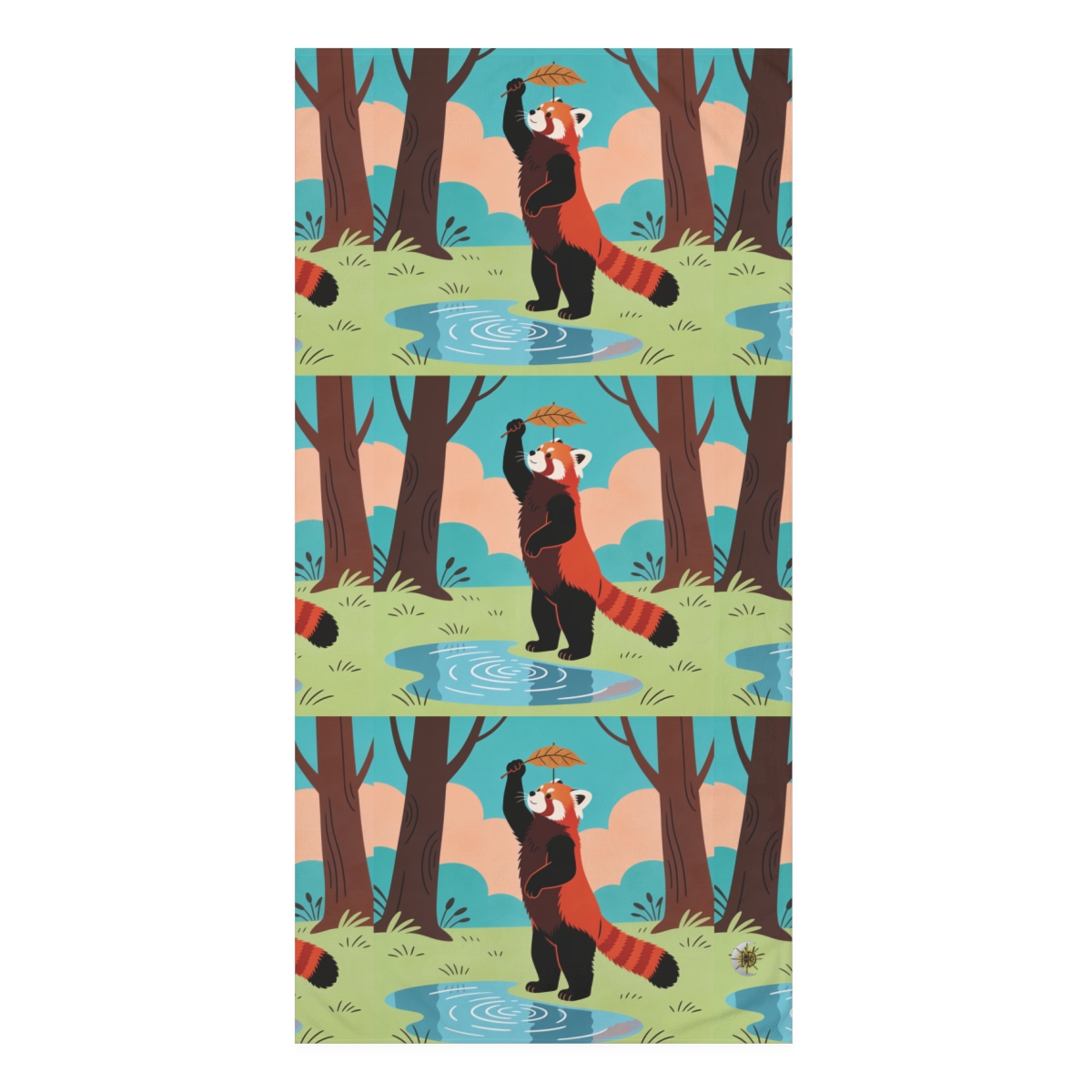 HD Leafplay Red Panda Mink-Cotton Bath Towel