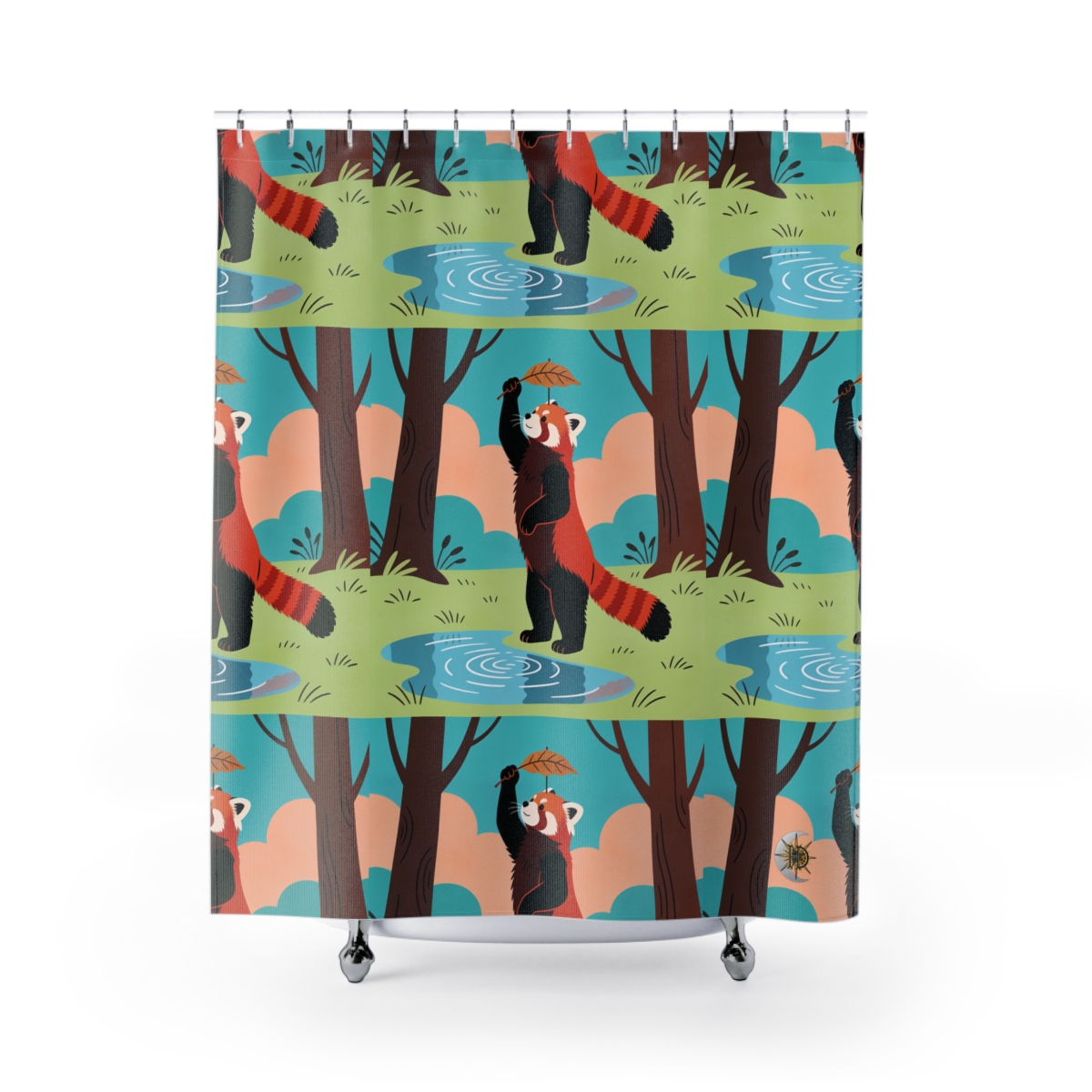 HD Leafplay Red Panda Shower Curtain