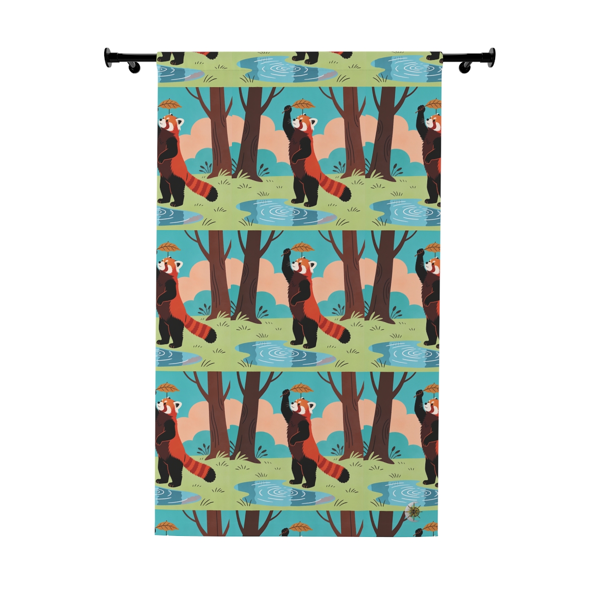 HD Leafplay Red Panda Blackout Window Curtain Panel