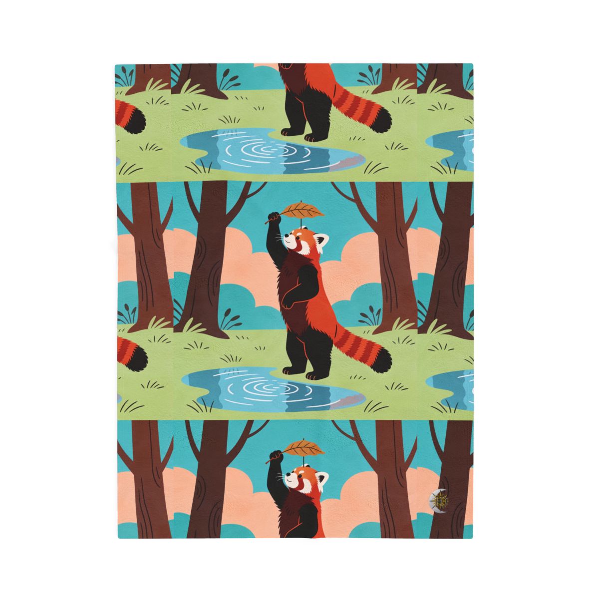HD Leafplay Red Panda Velveteen Plush Blanket
