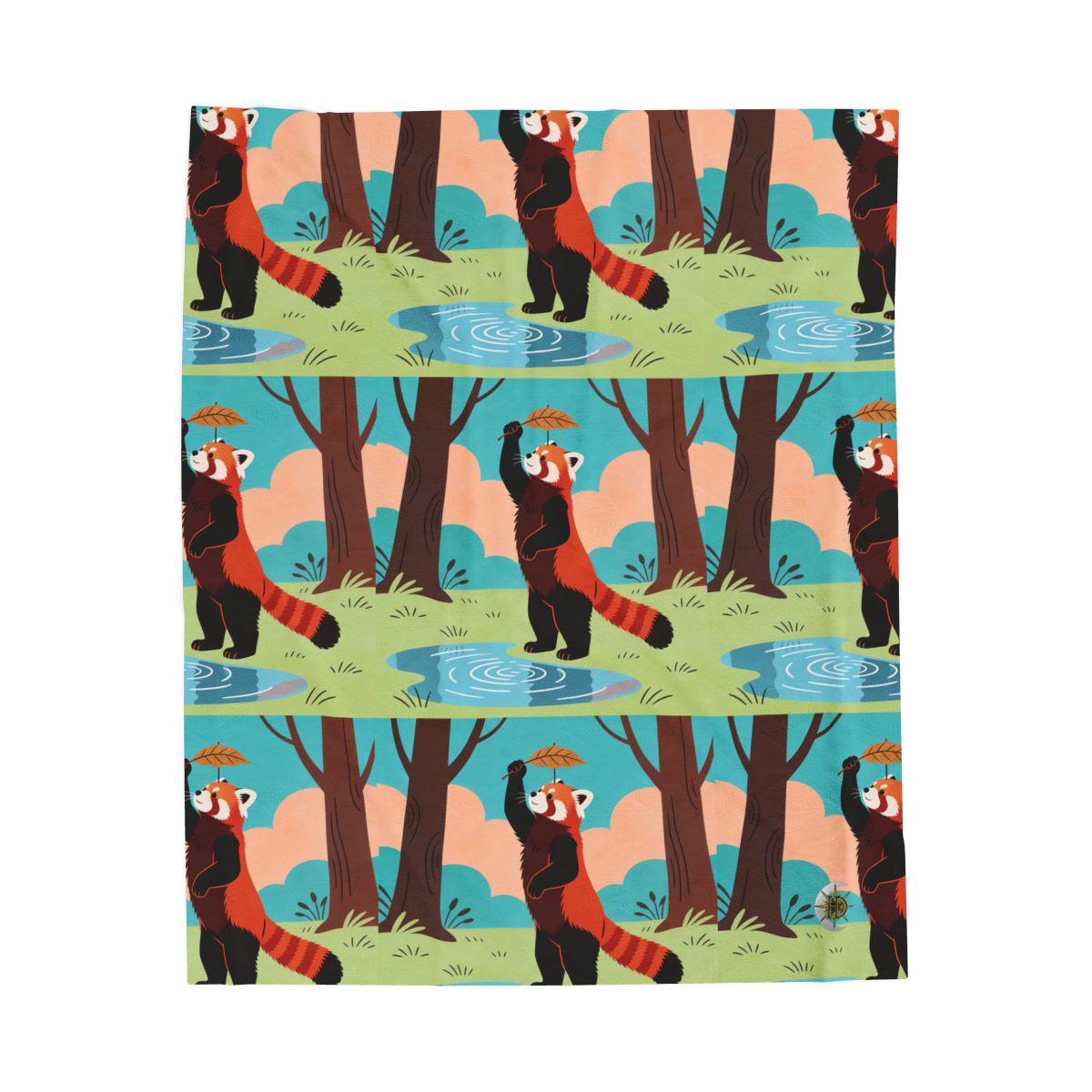 HD Leafplay Red Panda Velveteen Plush Blanket — additional view