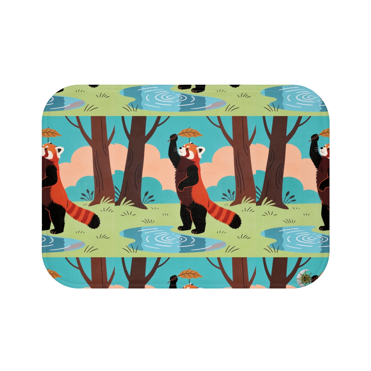 HD Leafplay Red Panda Memory-Foam Bath Mat — additional view