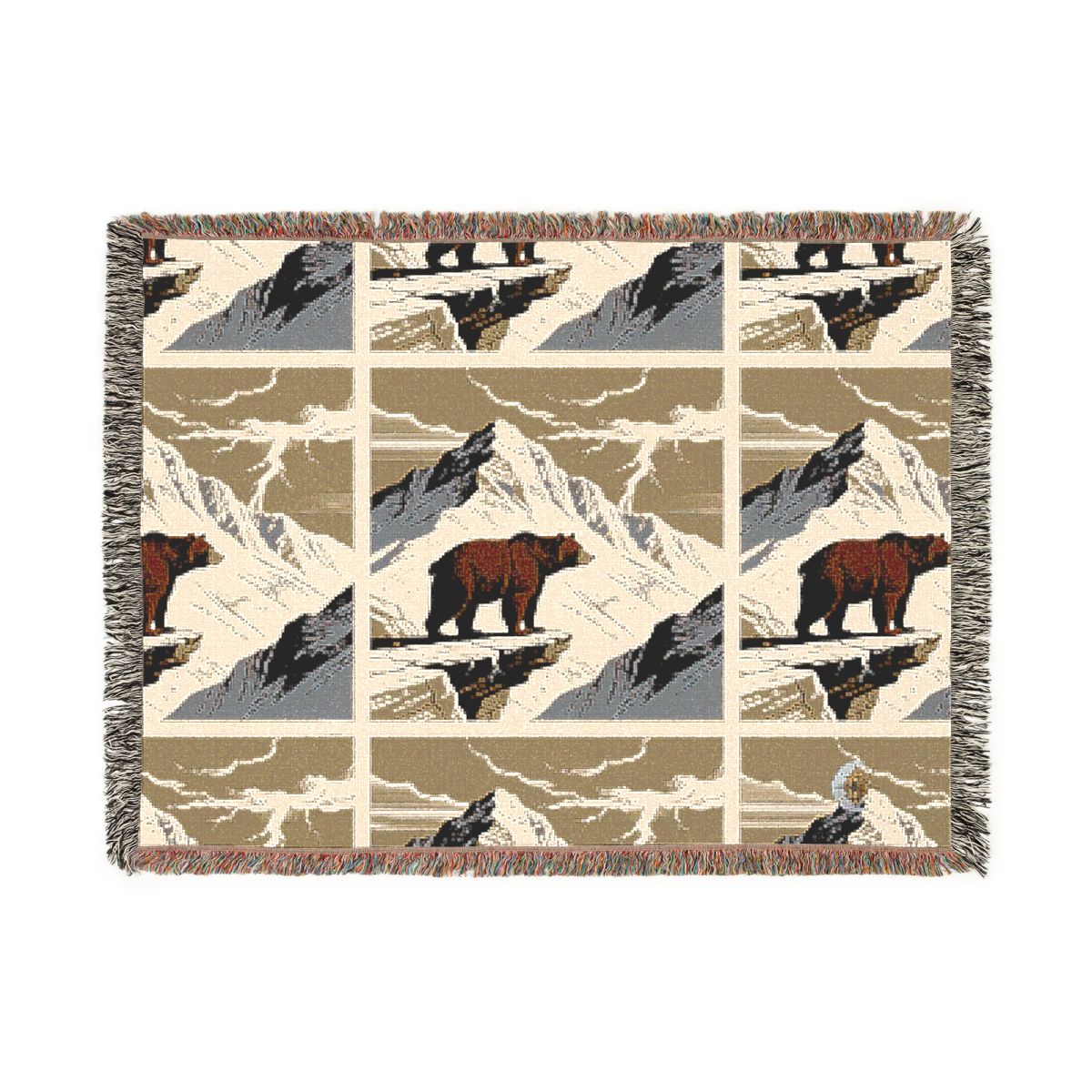 HD Thunder Ridge Bear 100% Cotton Woven Blanket — additional view