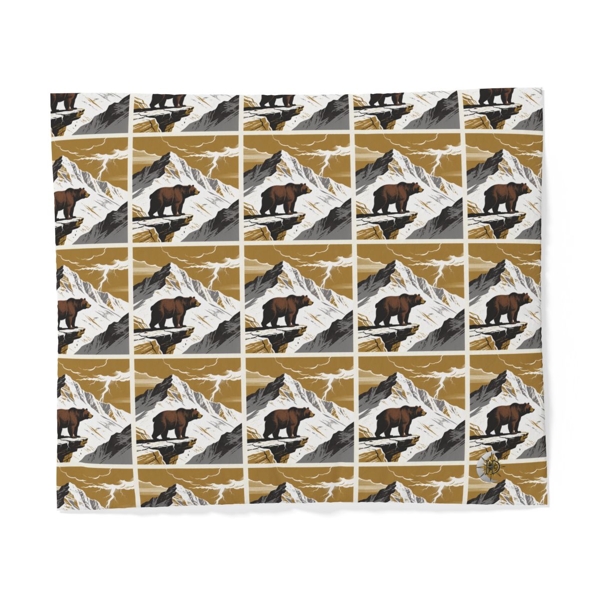 HD Thunder Ridge Bear 100% Cotton Duvet Cover — additional view