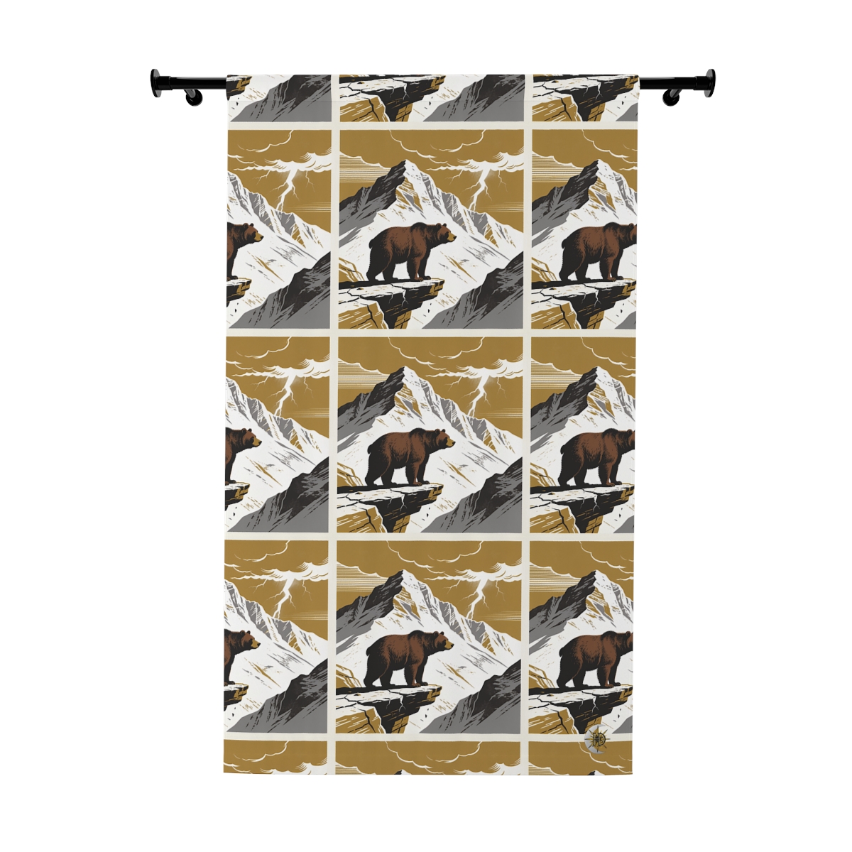 HD Thunder Ridge Bear Blackout Window Curtain Panel