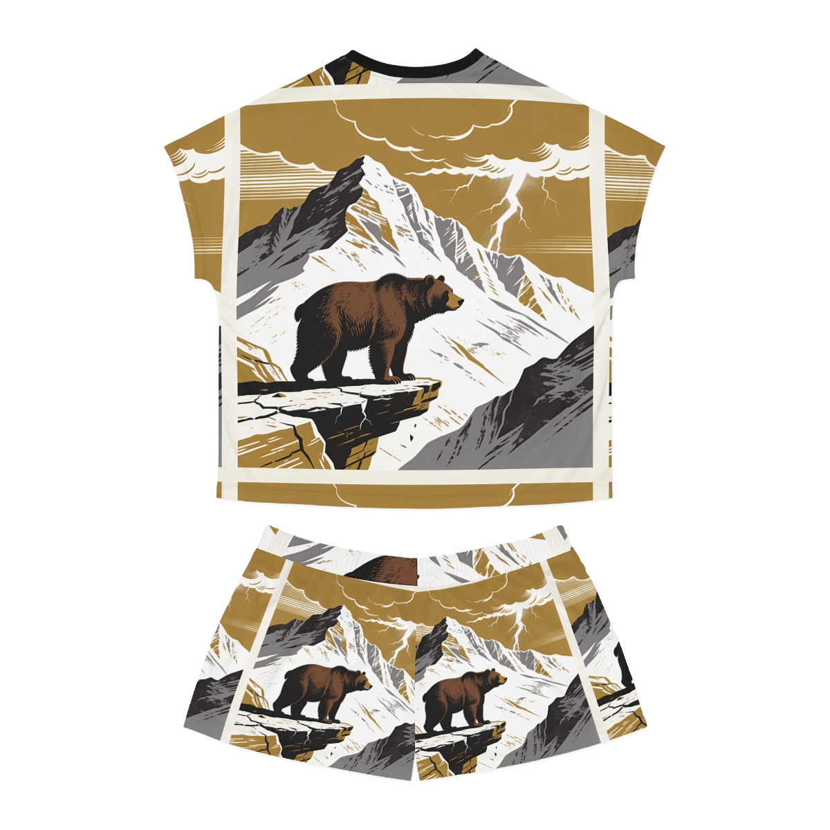HD Thunder Ridge Bear Women’s Short Pajama Set — additional view