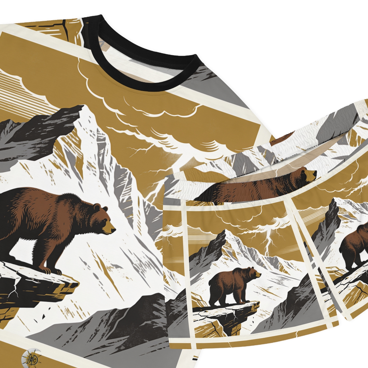 HD Thunder Ridge Bear Women’s Short Pajama Set — additional view