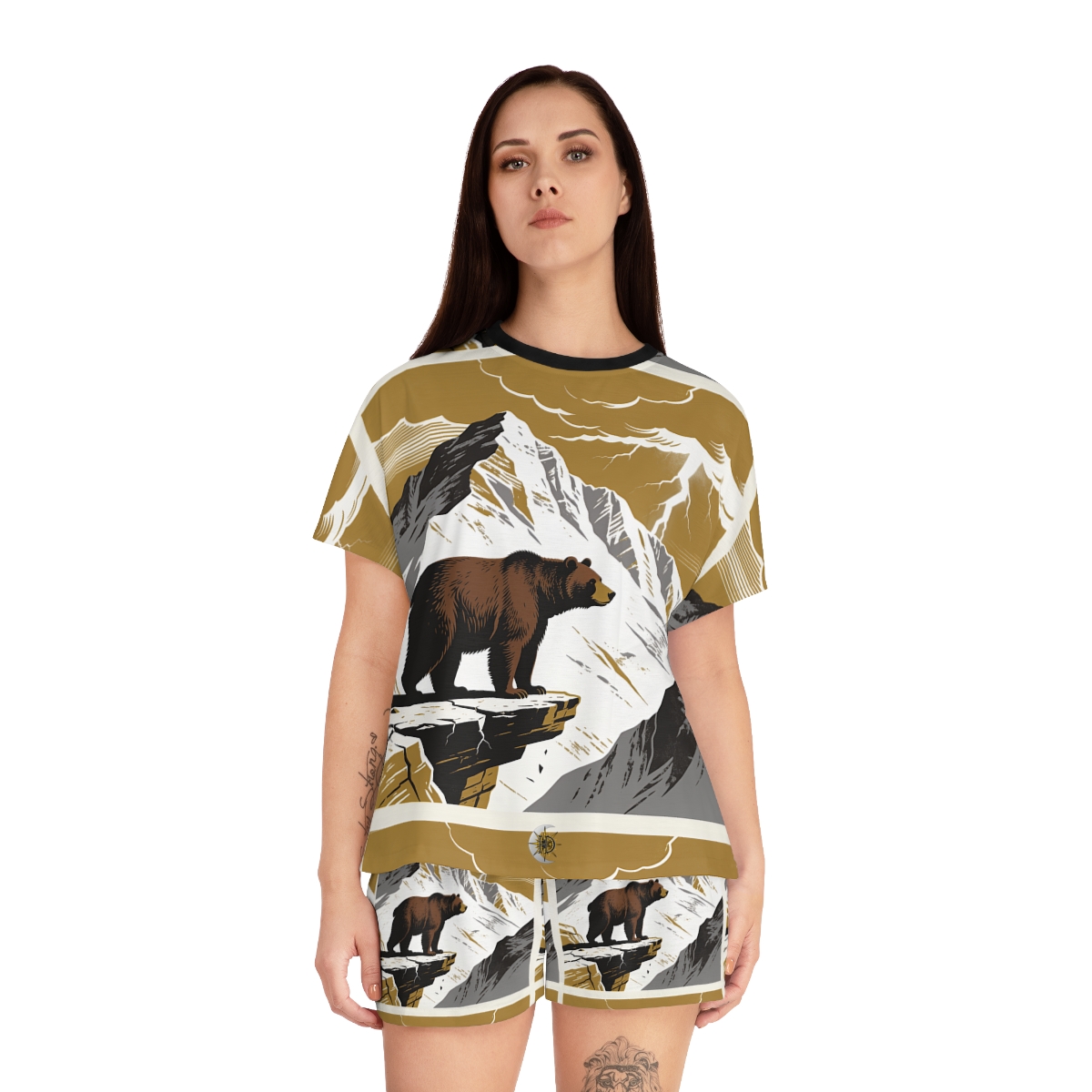 HD Thunder Ridge Bear Women’s Short Pajama Set — additional view