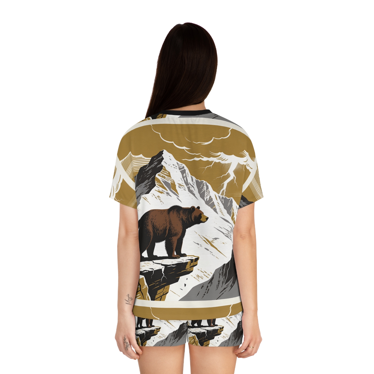 HD Thunder Ridge Bear Women’s Short Pajama Set — additional view