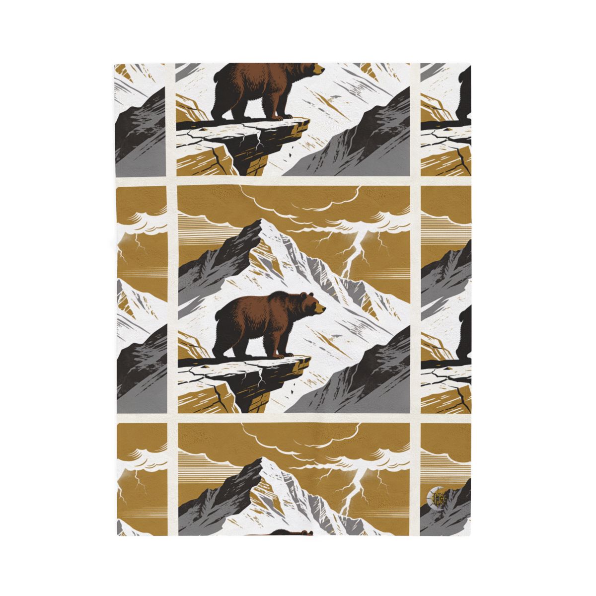 HD Thunder Ridge Bear Velveteen Plush Blanket