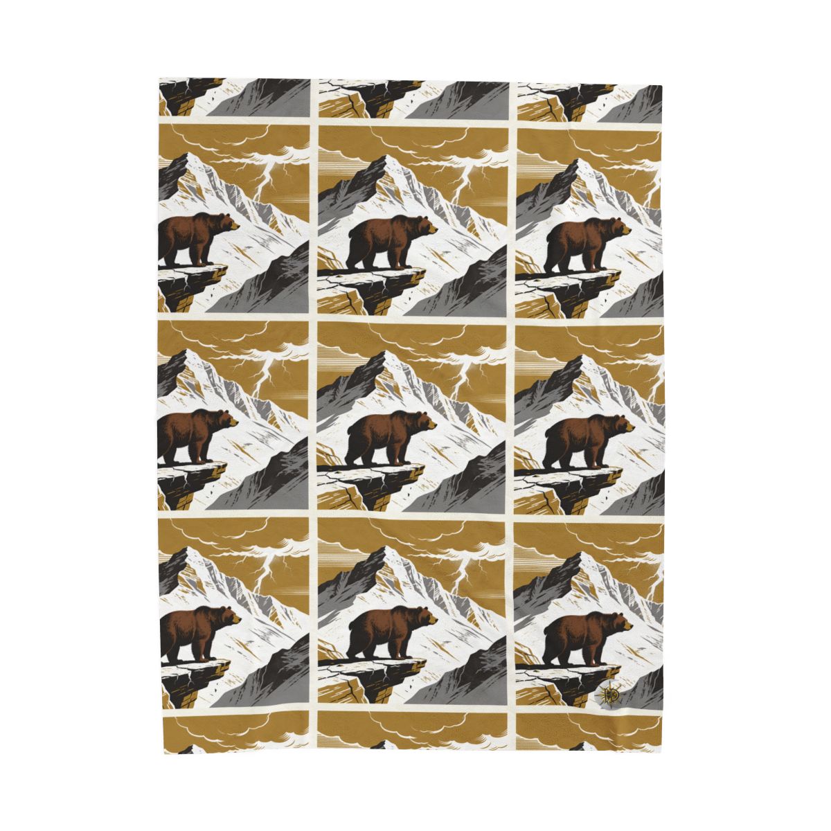 HD Thunder Ridge Bear Velveteen Plush Blanket — additional view