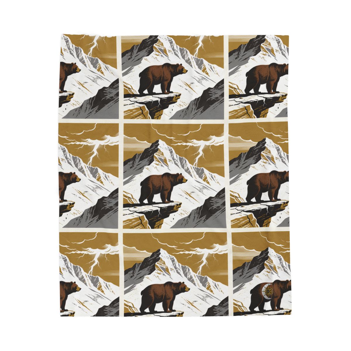 HD Thunder Ridge Bear Velveteen Plush Blanket — additional view