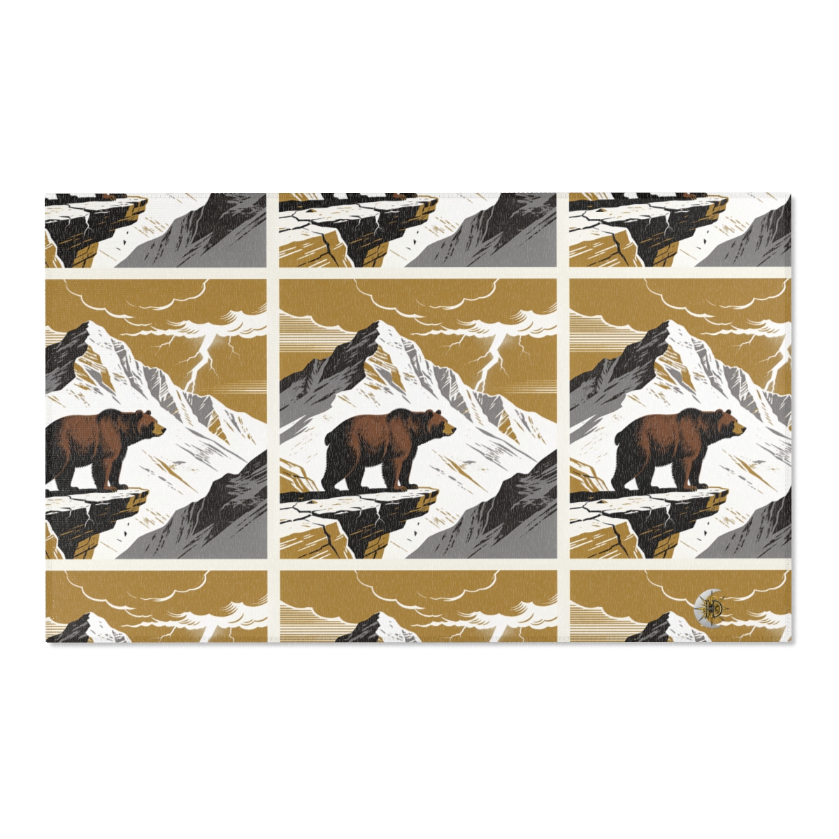 HD Thunder Ridge Bear Polyester Chenille Area Rug — additional view