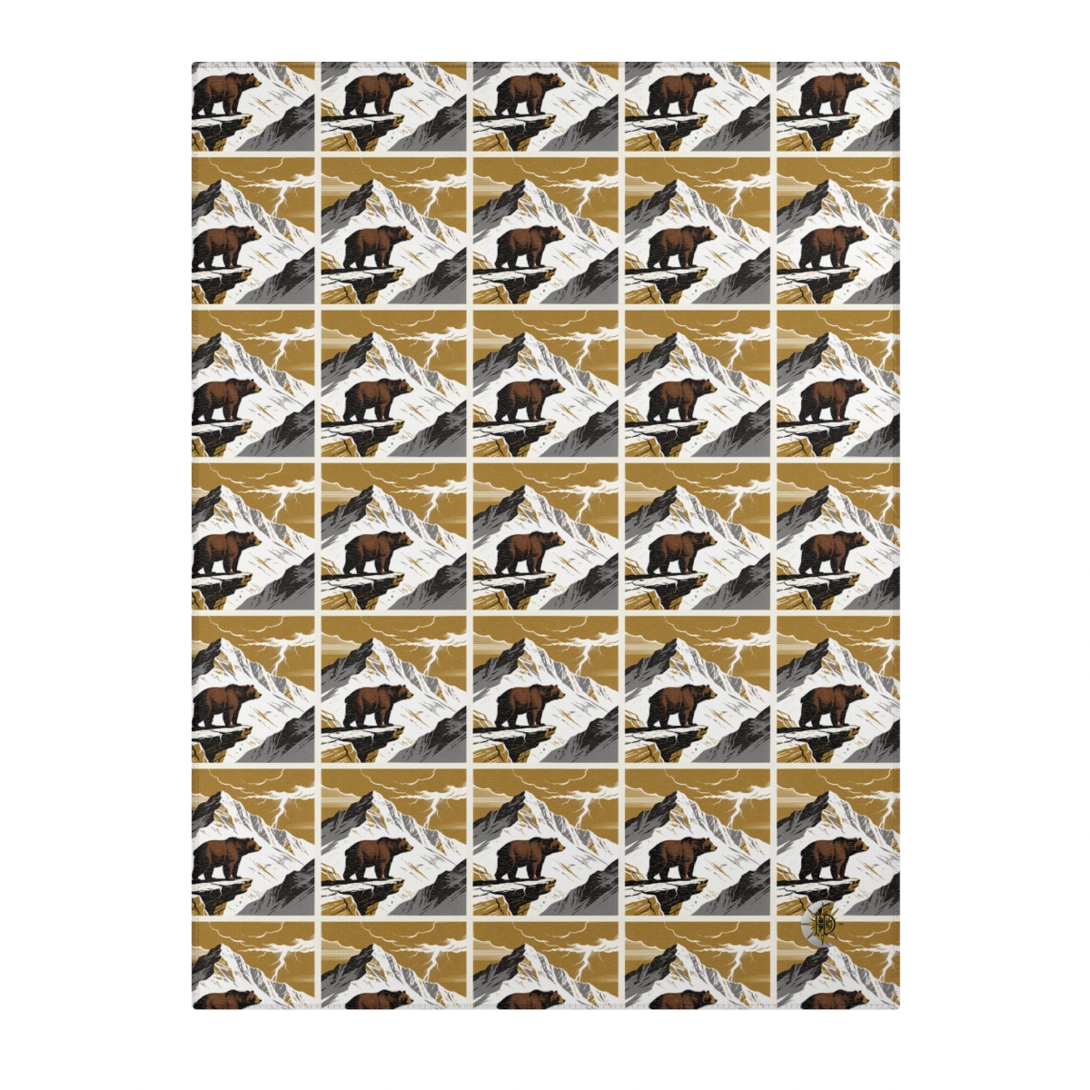 HD Thunder Ridge Bear Polyester Chenille Area Rug — additional view