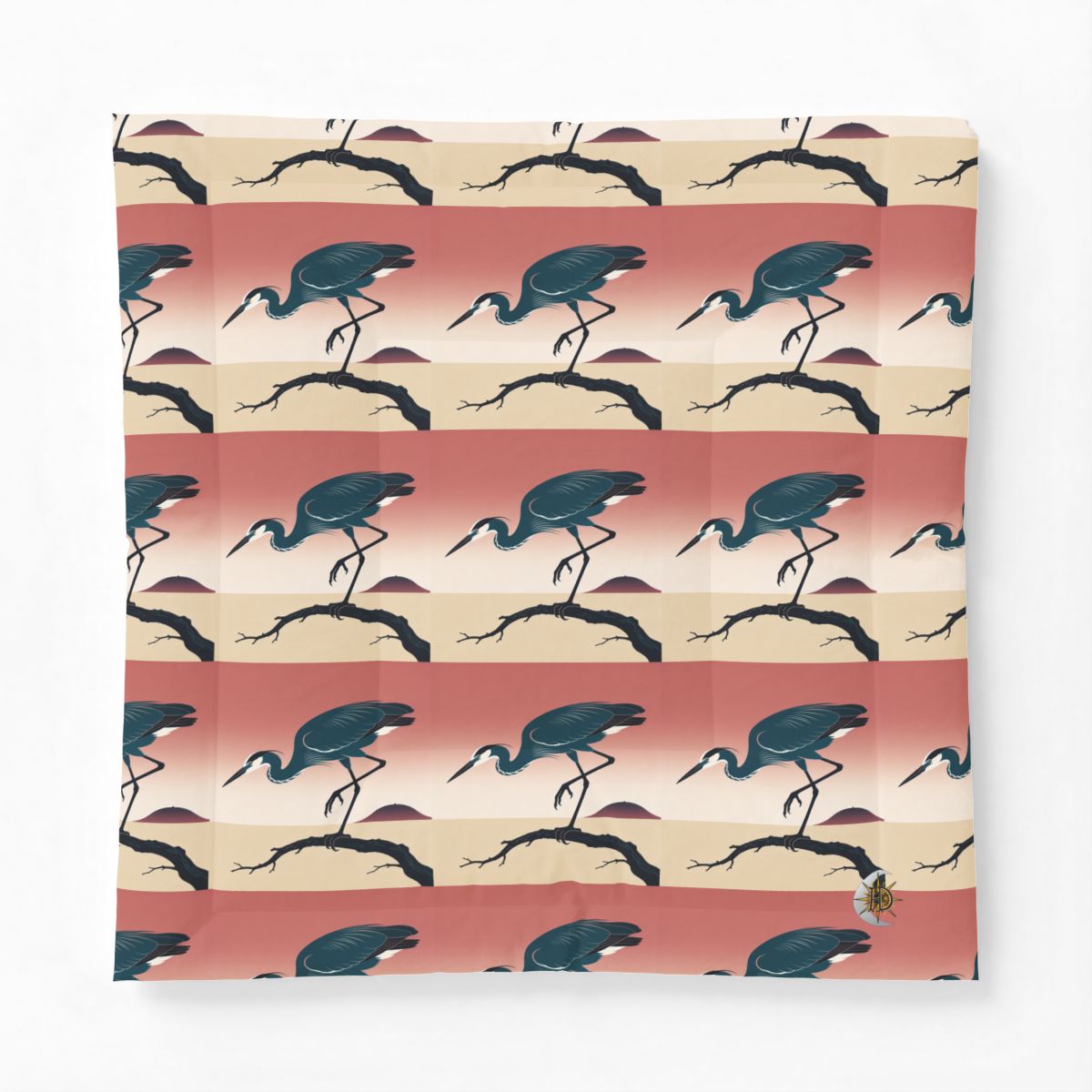 HD Coral Heron Cotton-Shell Comforter — additional view