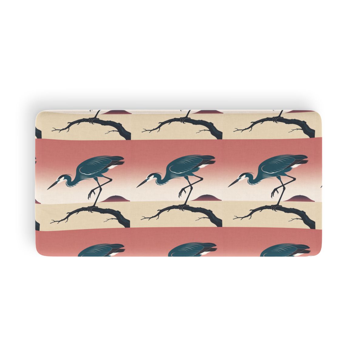 HD Coral Heron Twin Jersey Fitted Sheet