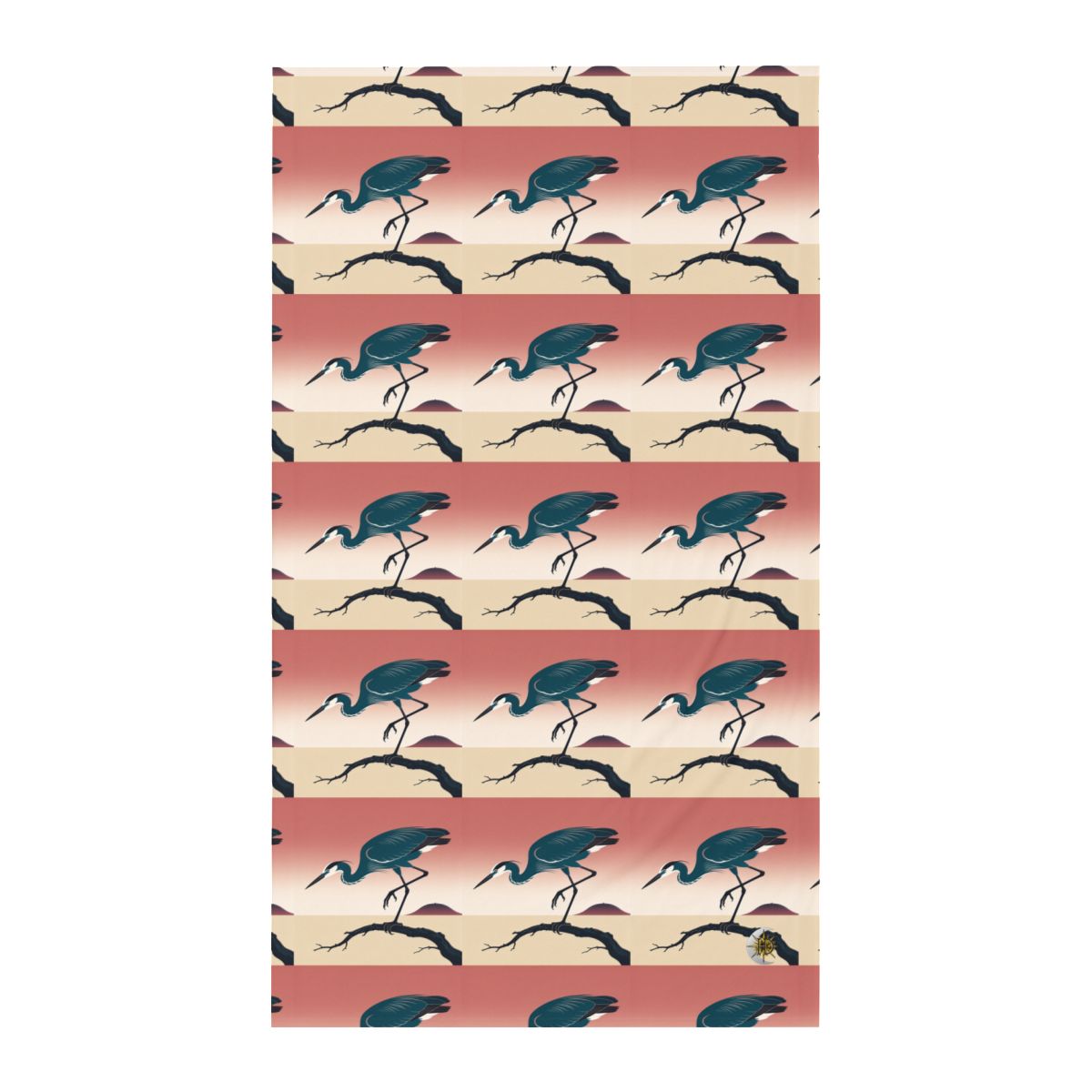 HD Coral Heron Twin Jersey Flat Sheet