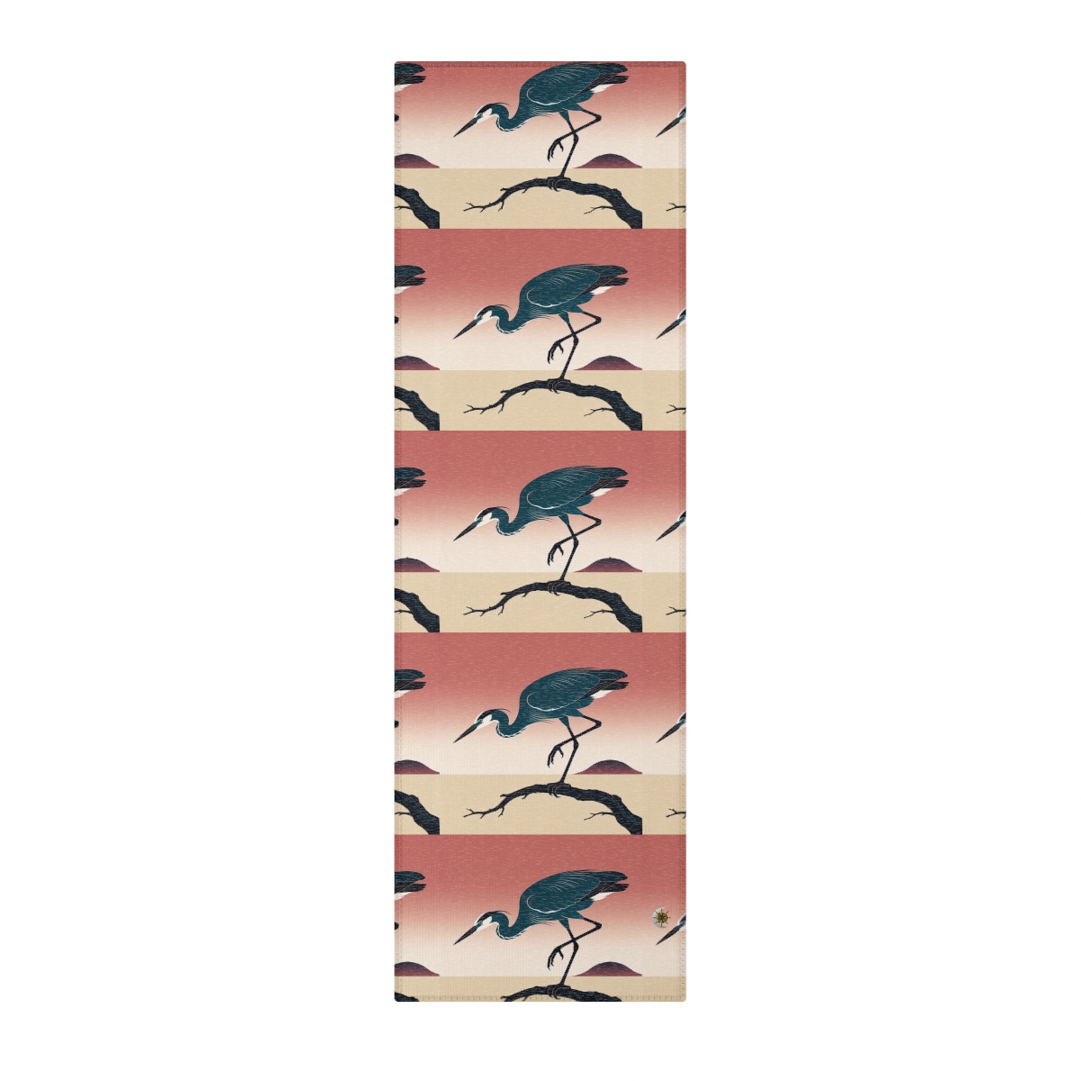 HD Coral Heron Polyester Chenille Area Rug — additional view