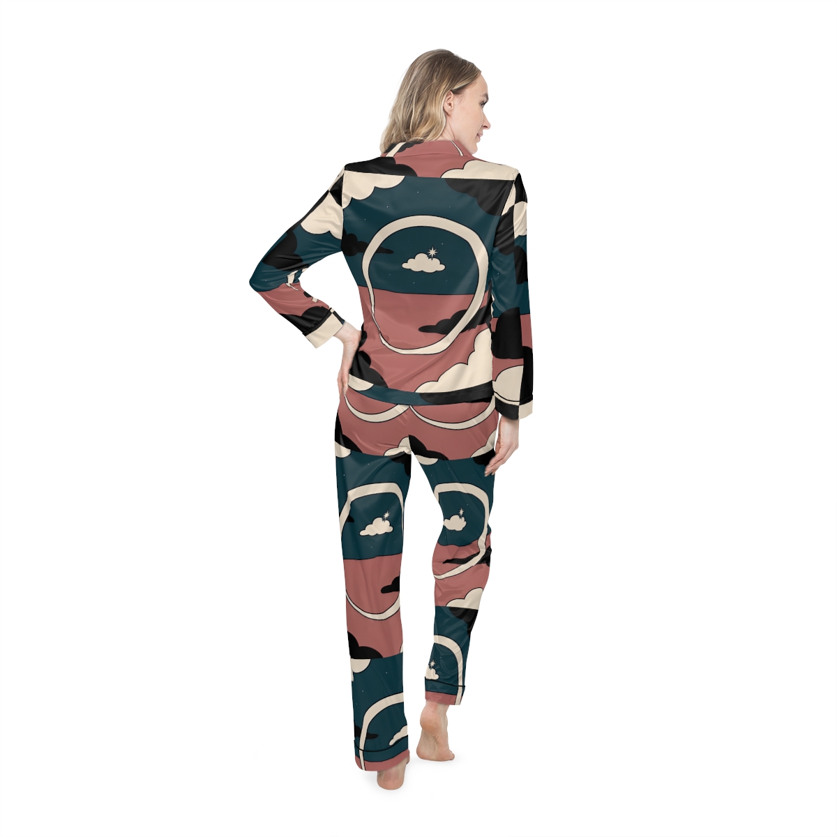 HD Cloudstar Halo Women’s Satin Pajama Set — additional view