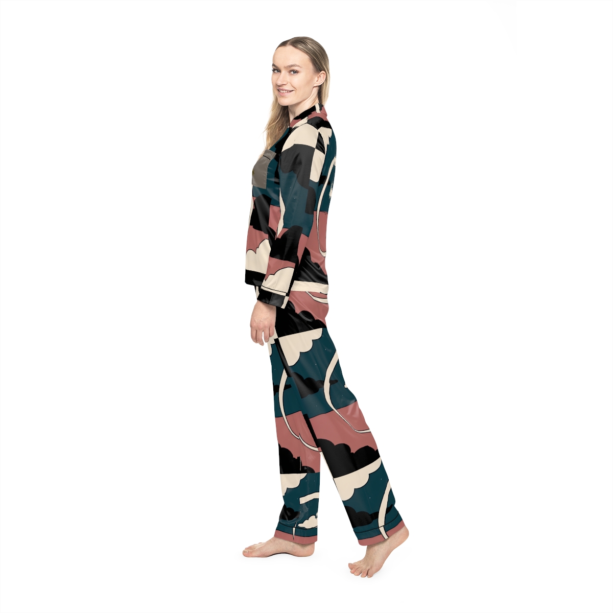 HD Cloudstar Halo Women’s Satin Pajama Set — additional view