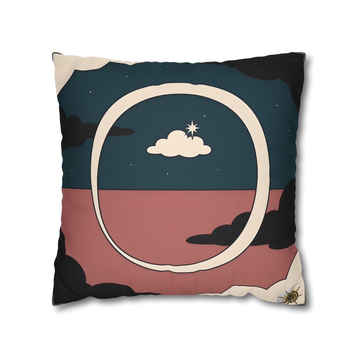 HD Cloudstar Halo Square Polyester Pillow Cover — additional view