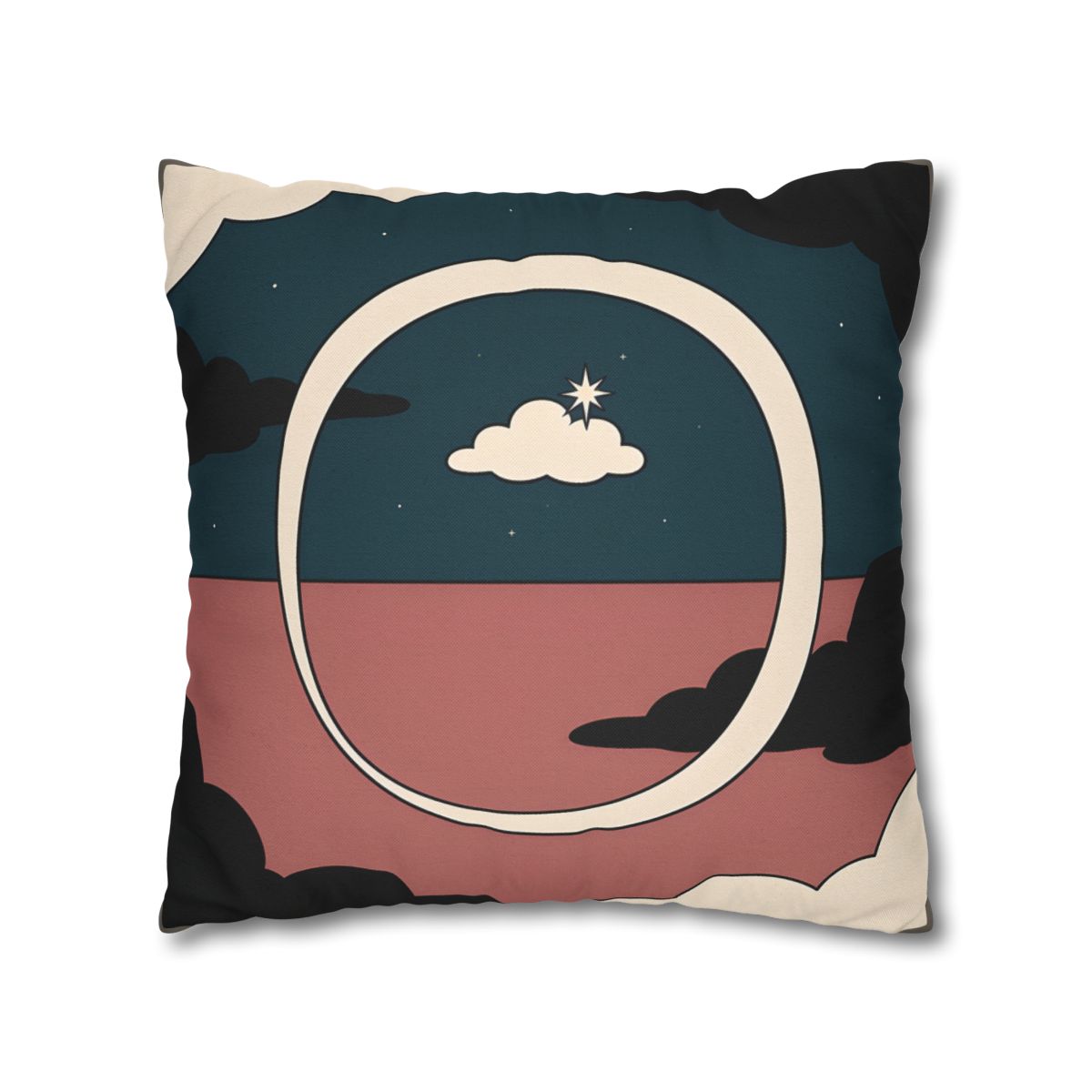 HD Cloudstar Halo Square Polyester Pillow Cover — additional view