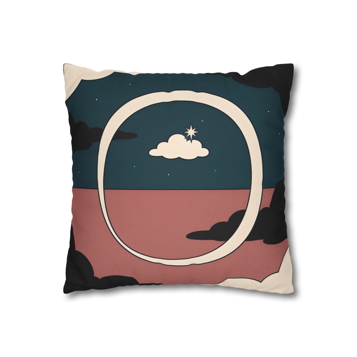 HD Cloudstar Halo Square Polyester Pillow Cover — additional view