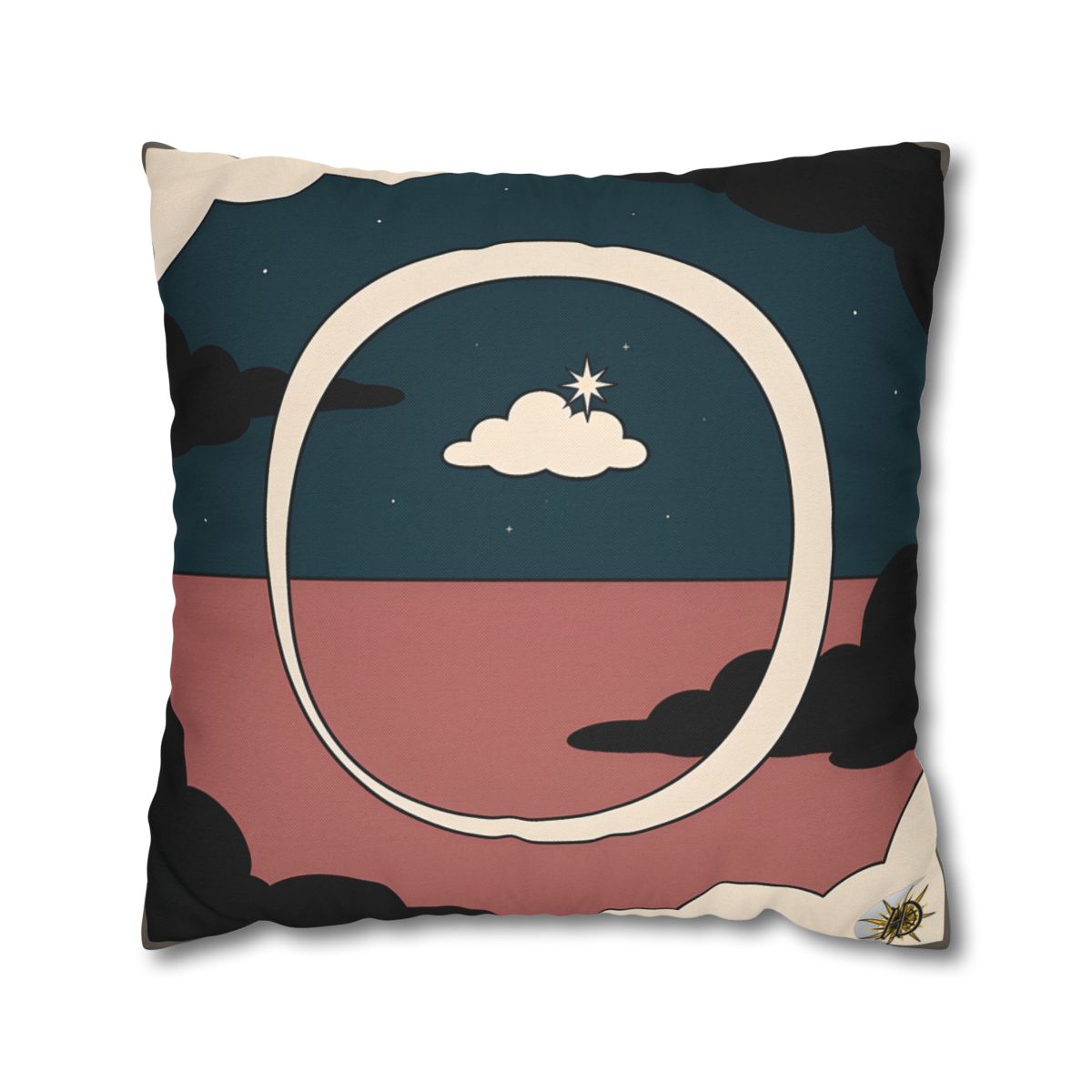 HD Cloudstar Halo Square Polyester Pillow Cover — additional view