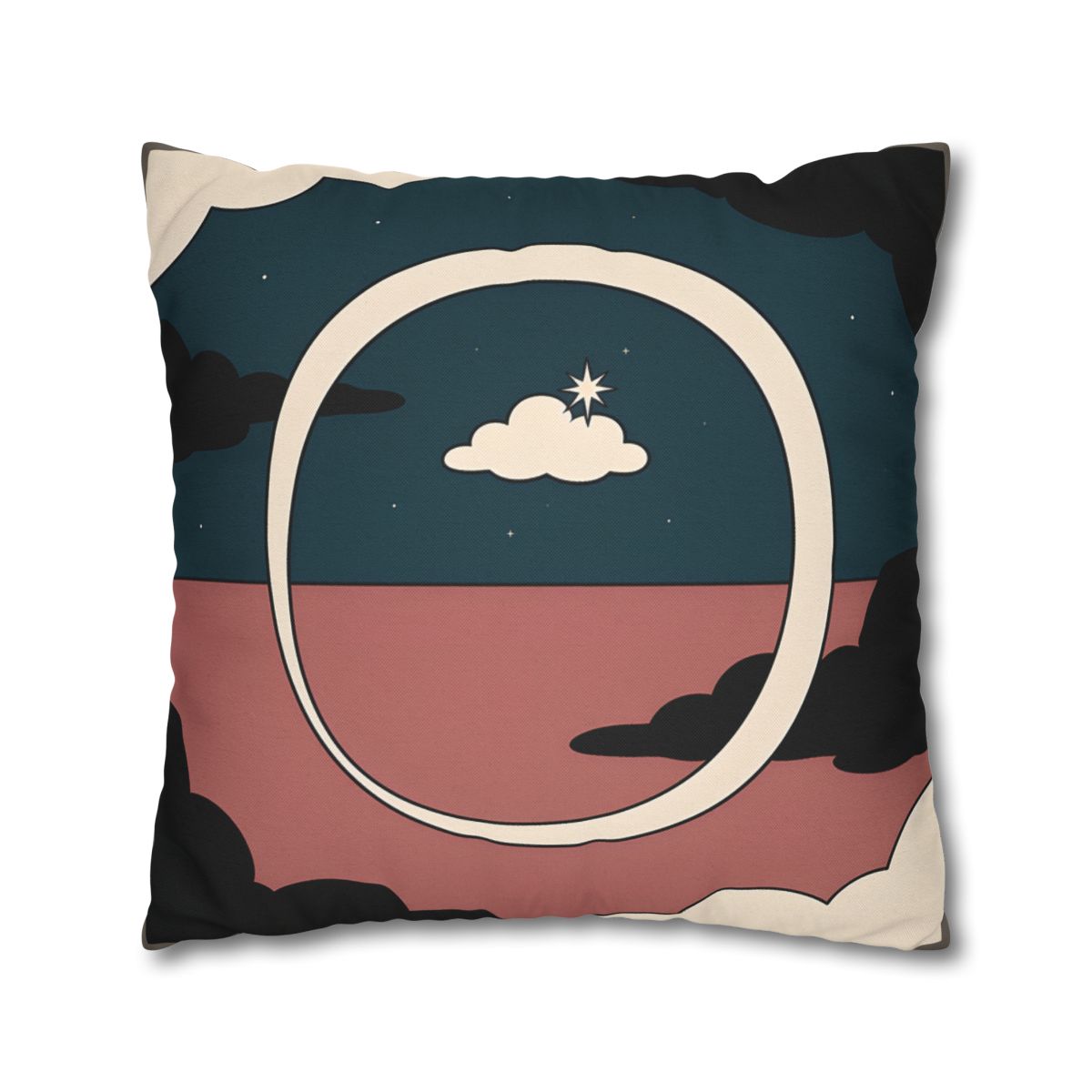 HD Cloudstar Halo Square Polyester Pillow Cover — additional view