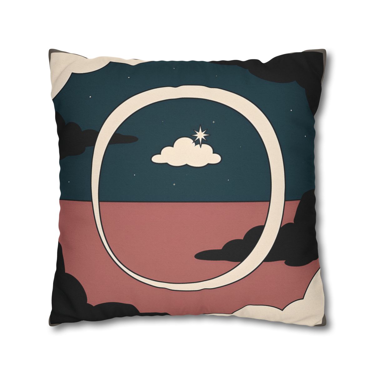 HD Cloudstar Halo Square Polyester Pillow Cover — additional view