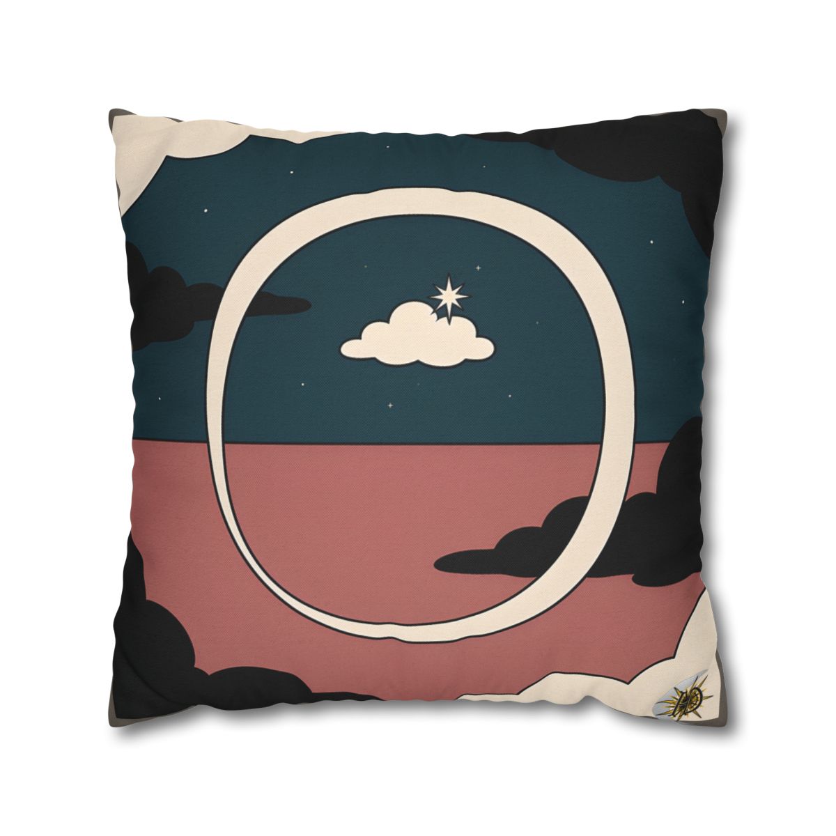 HD Cloudstar Halo Square Polyester Pillow Cover — additional view
