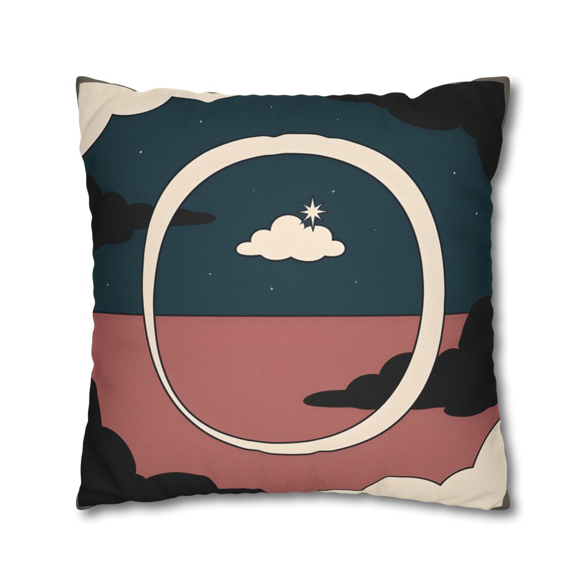 HD Cloudstar Halo Square Polyester Pillow Cover — additional view