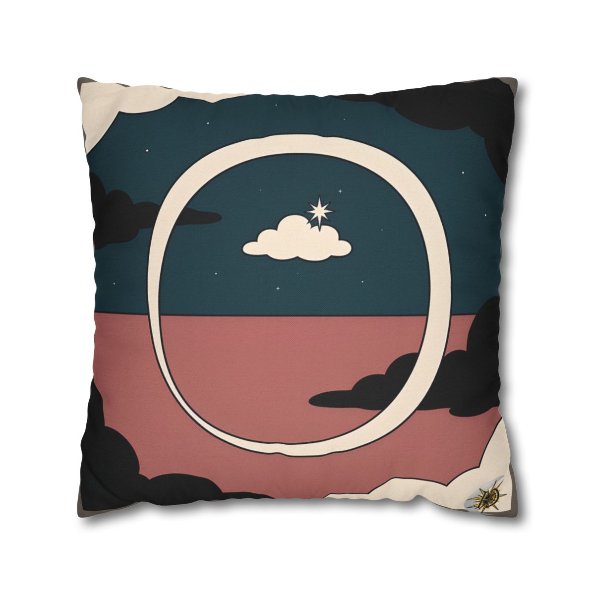 HD Cloudstar Halo Square Polyester Pillow Cover — additional view
