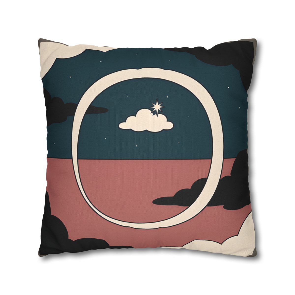 HD Cloudstar Halo Square Polyester Pillow Cover — additional view