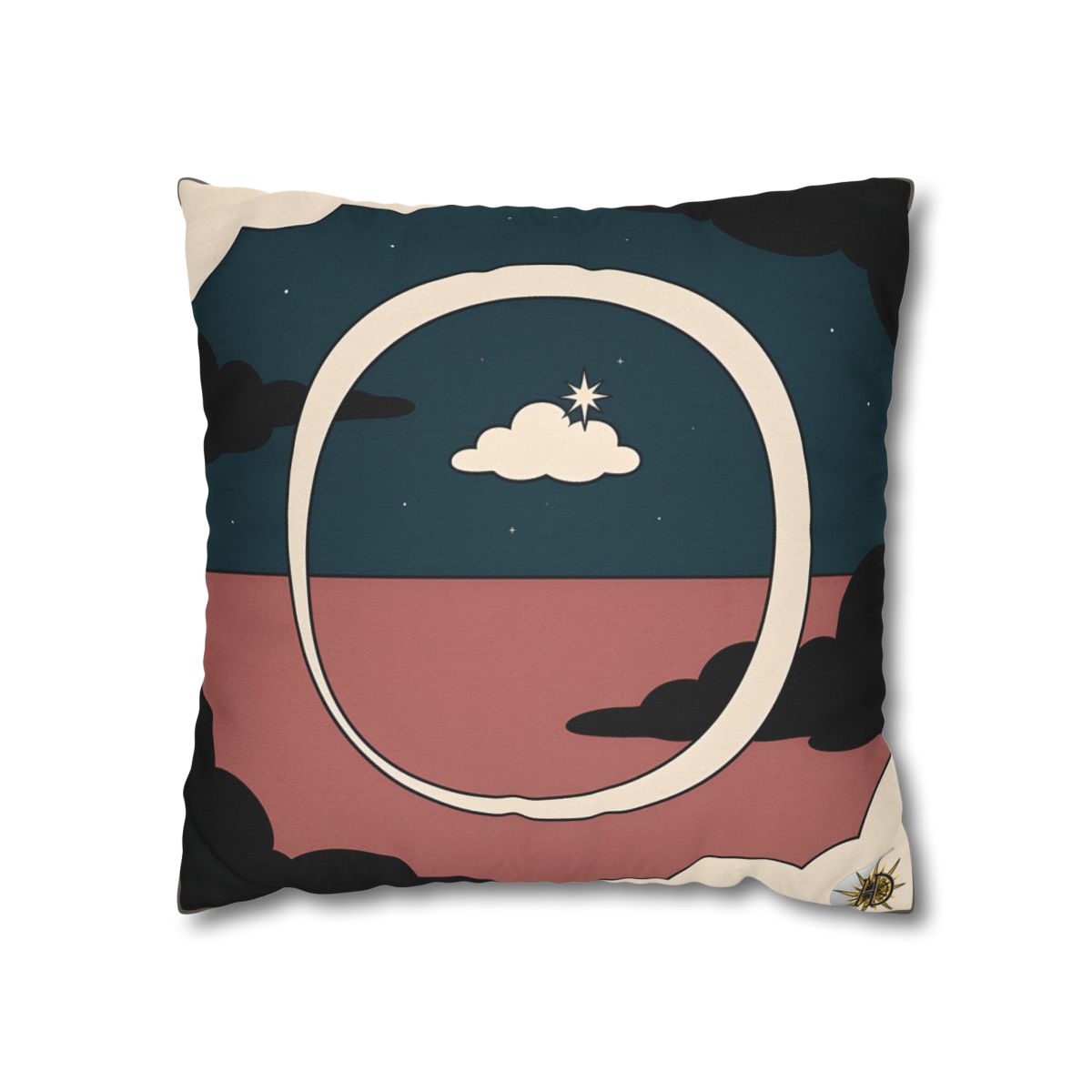 HD Cloudstar Halo Square Polyester Pillow Cover — additional view