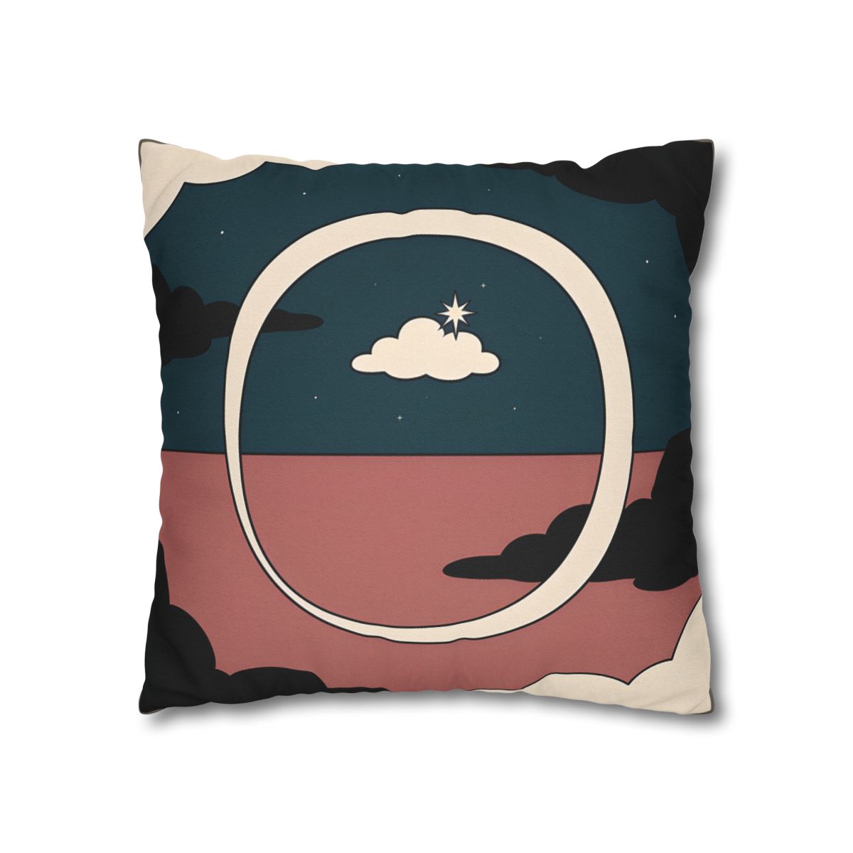 HD Cloudstar Halo Square Polyester Pillow Cover — additional view