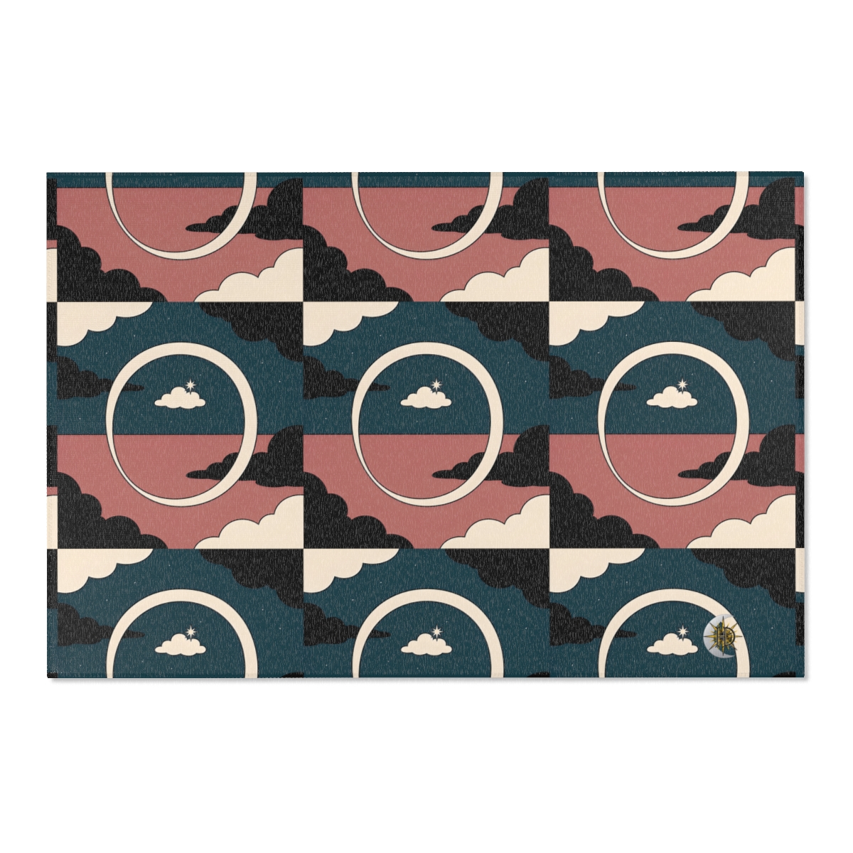 HD Cloudstar Halo Polyester Chenille Area Rug — additional view