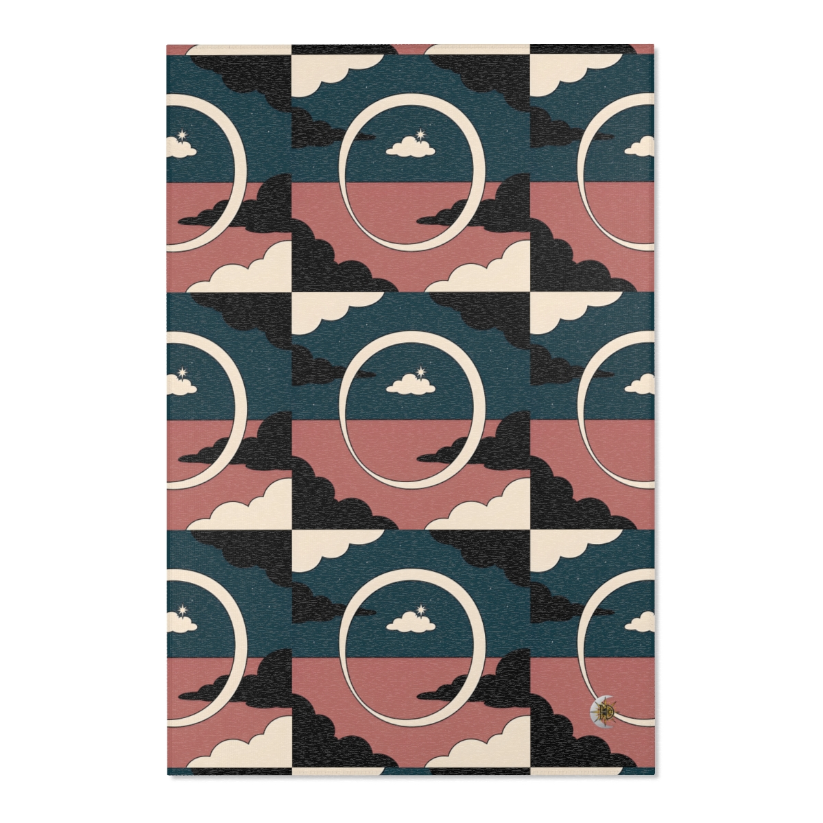 HD Cloudstar Halo Polyester Chenille Area Rug — additional view