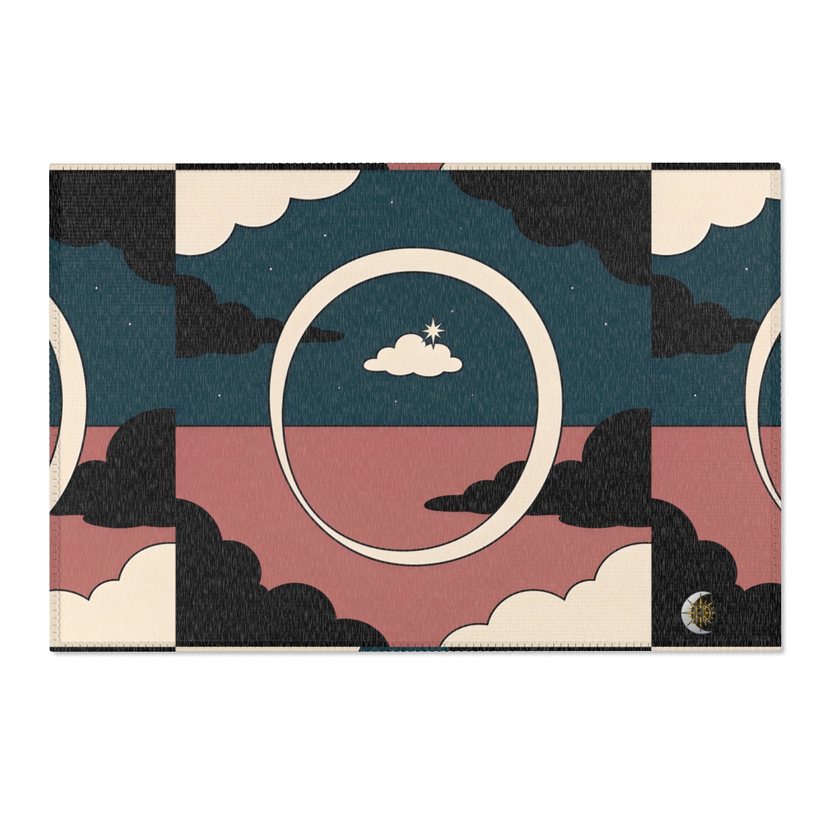 HD Cloudstar Halo Polyester Chenille Area Rug — additional view