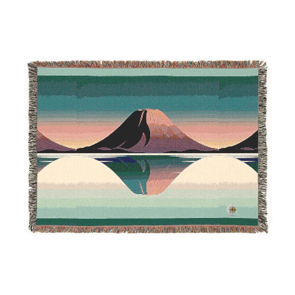 HD Rose Mountain Reflection 100% Cotton Woven Blanket