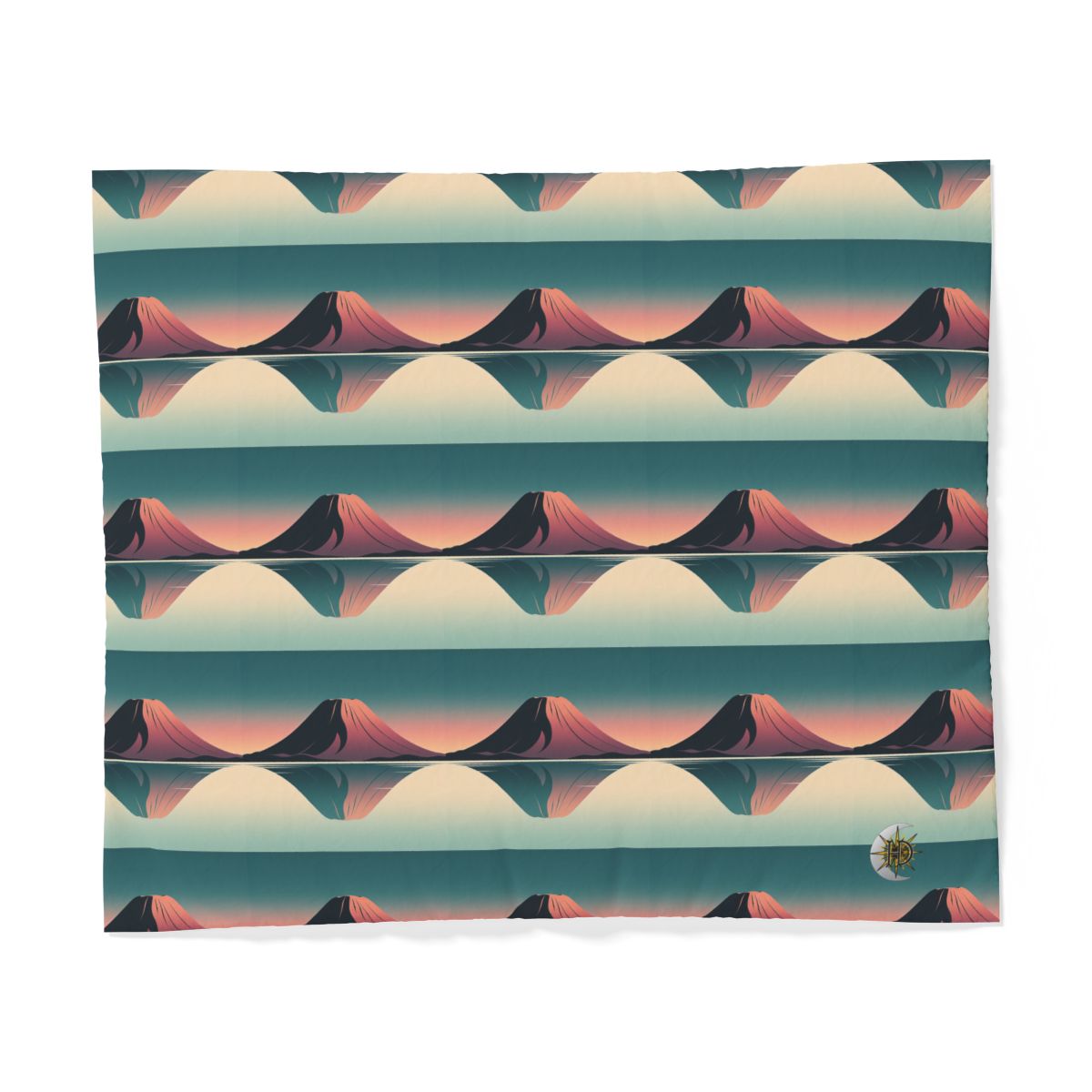 HD Rose Mountain Reflection 100% Cotton Duvet Cover — additional view