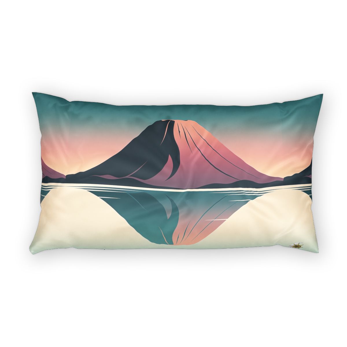 HD Rose Mountain Reflection 100% Cotton Pillow Sham — additional view