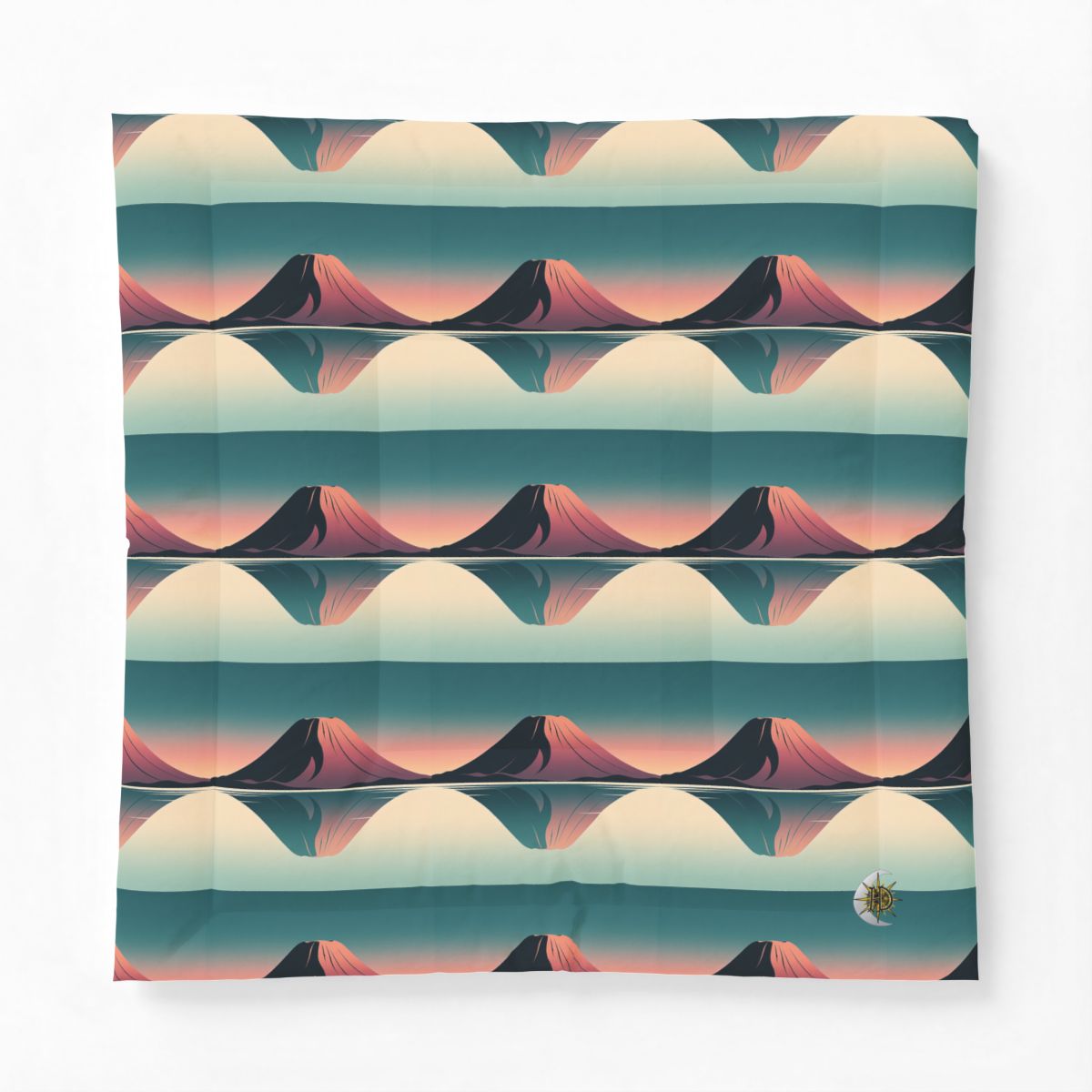 HD Rose Mountain Reflection Cotton-Shell Comforter — additional view