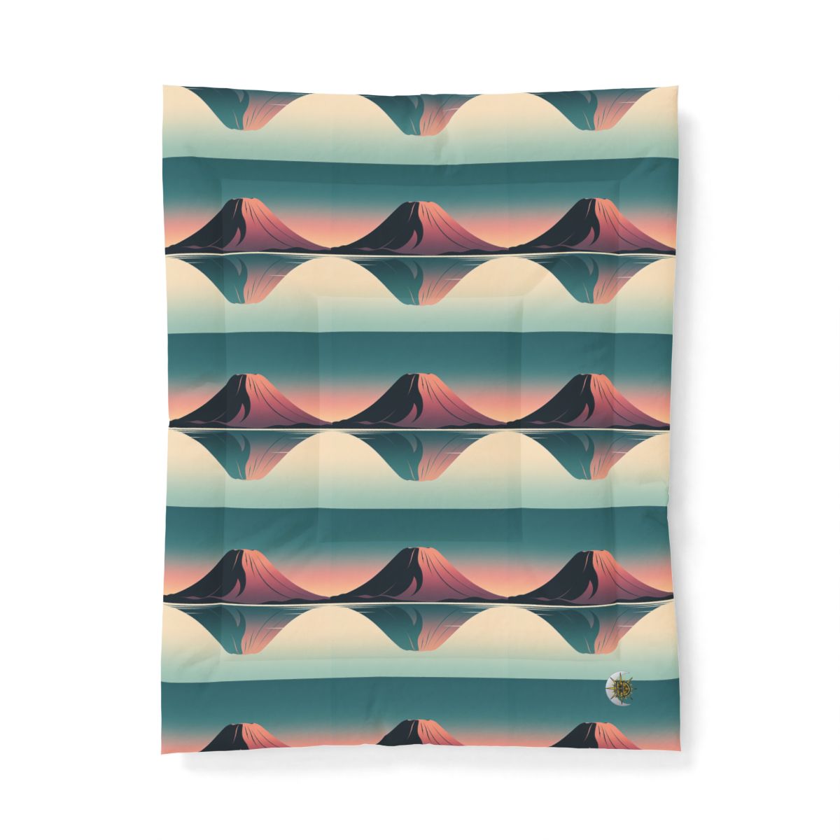 HD Rose Mountain Reflection Cotton-Shell Comforter — additional view