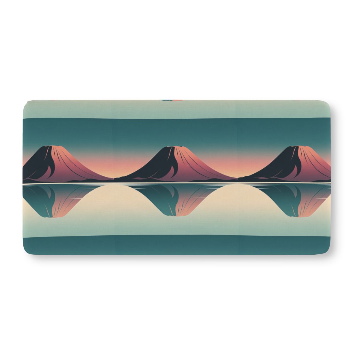 HD Rose Mountain Reflection Fitted Crib Sheet — additional view